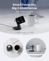 Anker MagGo 3-in-1 wireless charging station in black with dock stand for iPhone, Apple Watch, and AirPods.