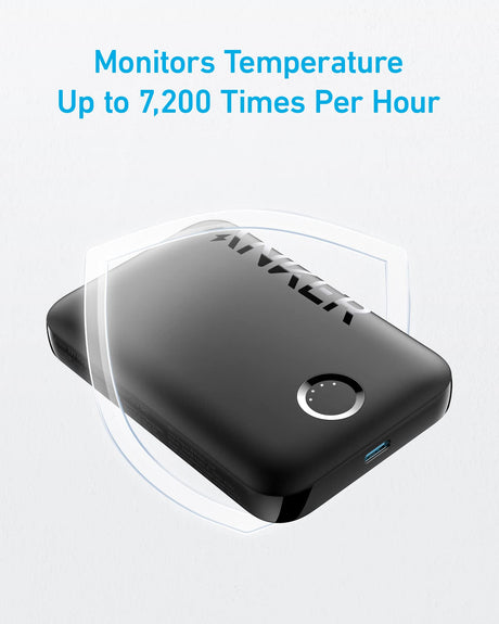 Black Anker 321 MagGo PowerCore Magnetic 5K portable power bank with magnetic charging capability.