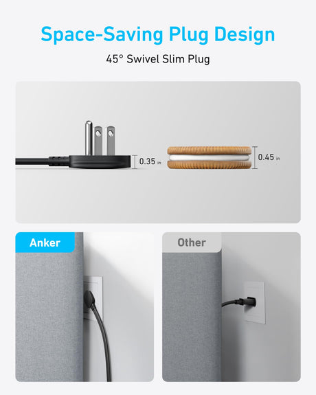 Anker 8-in-1 black charging station with multiple ports and 20W power output for convenient device charging.