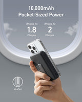 Black Anker 633 Magnetic Battery charging device with sleek design and magnetic connector for portable power.