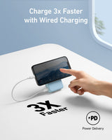 Anker 633 Magnetic Battery in blue, compact charging device with magnetic connection, designed for portable power.