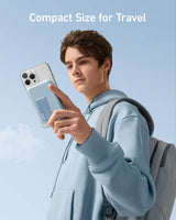 Anker 633 Magnetic Battery in blue, compact portable charging device with magnetic connection for easy use and convenience.