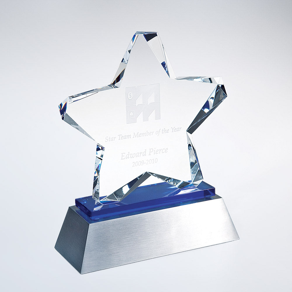 Blue Twinkle Star premium recognition award
