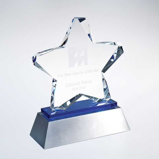 Blue Twinkle Star premium recognition award