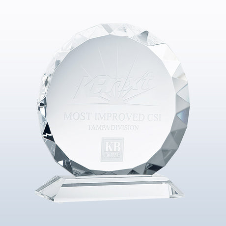 Gem-Cut Circle w/Base premium recognition award