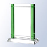 Green Deco W/ Crystal Base premium recognition award