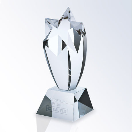 Rising Star Award - Clear Base premium recognition award