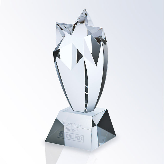Rising Star Award - Clear Base premium recognition award