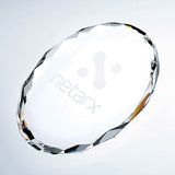Gem-cut Oval Paperweight premium recognition award