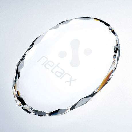Gem-cut Oval Paperweight premium recognition award