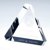 Beveled Triangle Paperweight premium recognition award