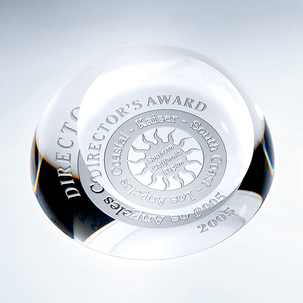 Dome Paperweight - Slant Top premium recognition award