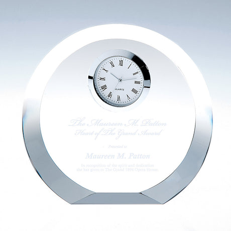 Circle Silver Clock premium recognition award
