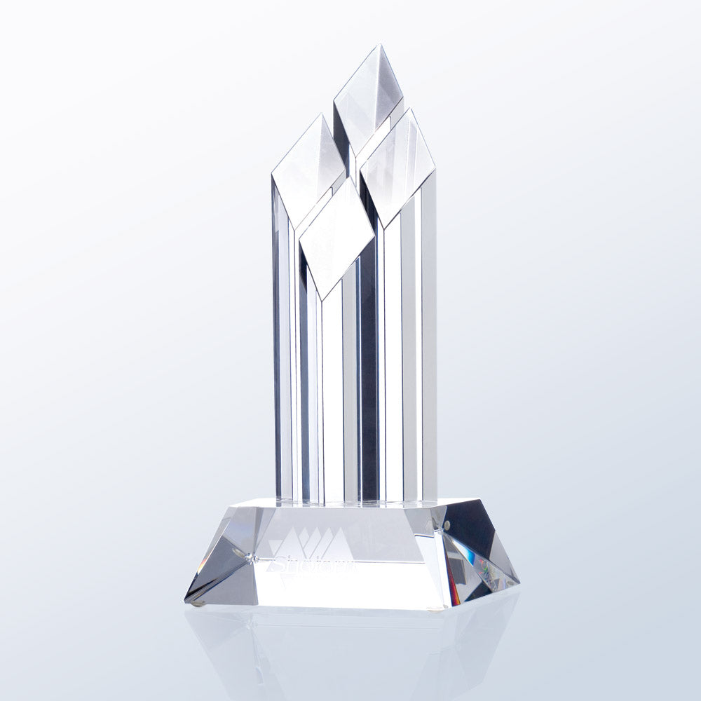 Superior Diamond Award - Clear Slant Base premium recognition award