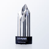 Executive Diamond Award - Black Crystal Round Base premium recognition award