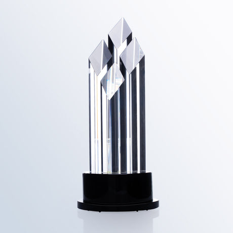 President Diamond Award - Black Crystal Round Base premium recognition award