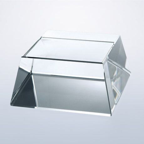 Clear Crystal Square Slant Base premium recognition award
