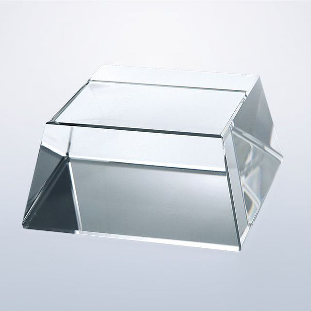 Clear Crystal Square Slant Base premium recognition award