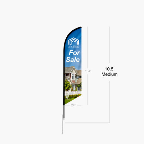 Feather Angled Flag - Medium 10.5 ft