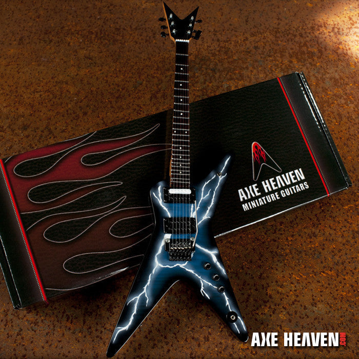 Licensed Dimebag Darrell Signature Lightning Bolt Miniature Guitar Replica