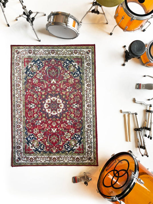 Vintage Drum Rug - Miniature for 1:4 Scale Drum Kit Models