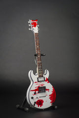 Officially Licensed Zacky Vengeance Blood Splat Schecter Mini Guitar Replica Model - Avenged Sevenfold
