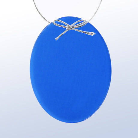 Color Oval Ornament Blue premium recognition award