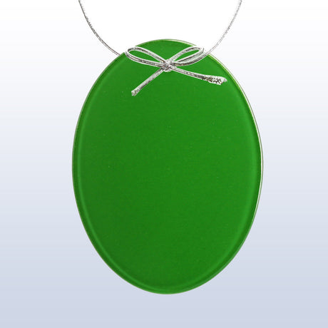 Color Oval Ornament Green premium recognition award
