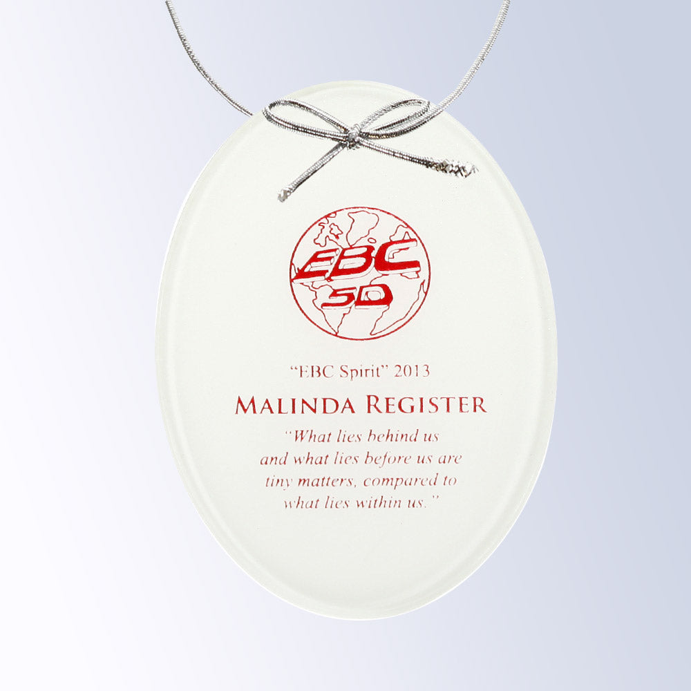 Color Oval Ornament White premium recognition award