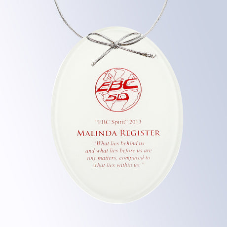 Color Oval Ornament White premium recognition award