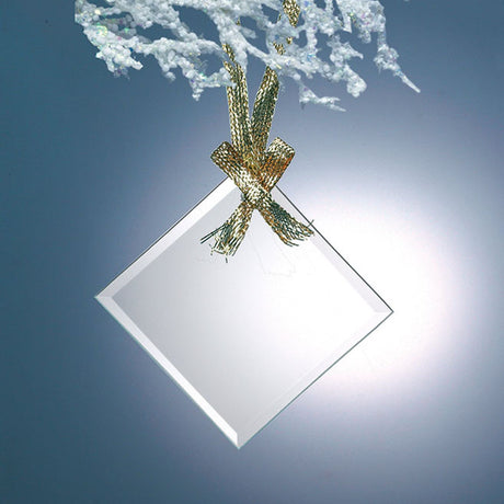 Glass Square Diamond Ornament premium recognition award
