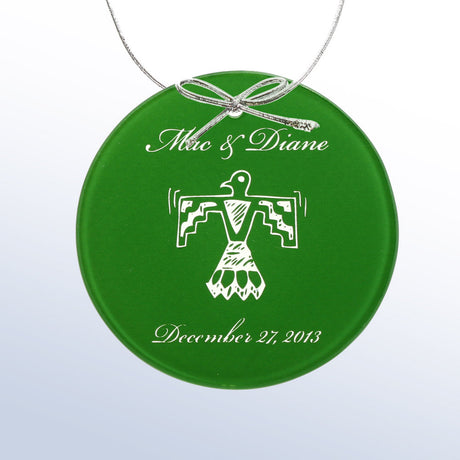 Color Circle Ornament Green premium recognition award