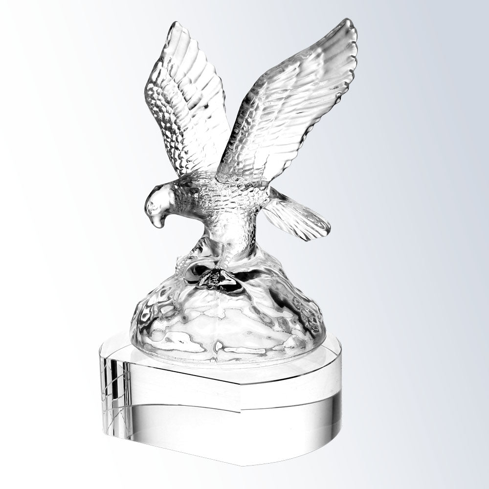 Soaring Eagle Clear Crystal Base premium recognition award