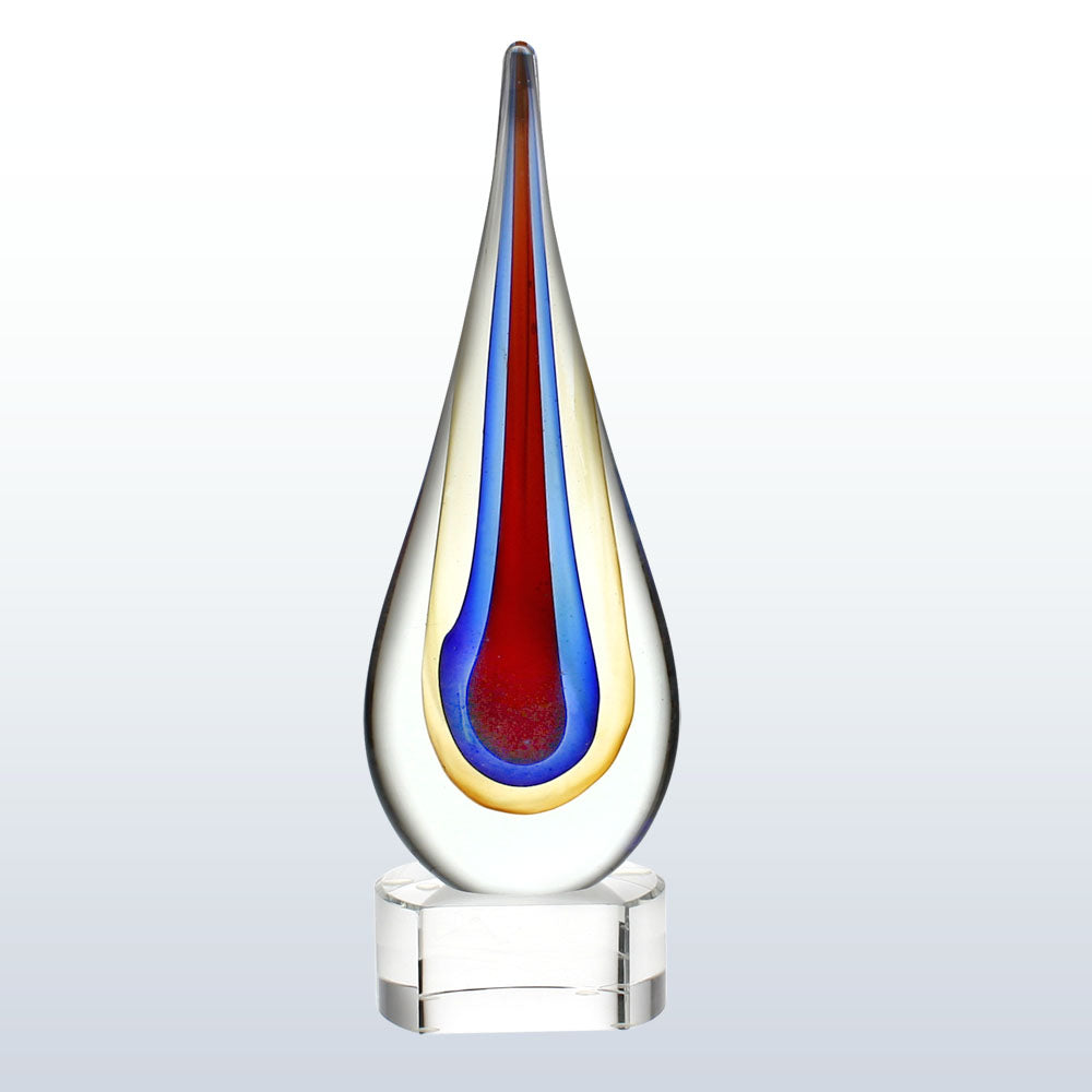 Teardrop- Yellow premium recognition award