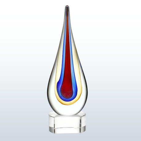 Teardrop- Yellow premium recognition award