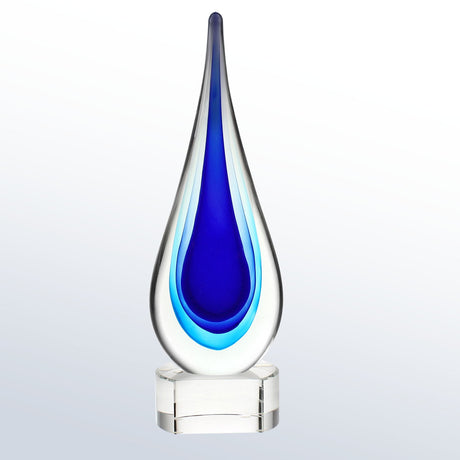 Teardrop- Blue premium recognition award