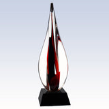 Red Contemporary W/ Black Crystal Base view 2