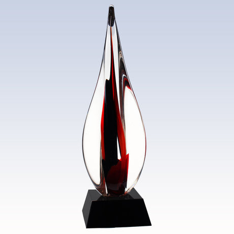 Red Contemporary W/ Black Crystal Base view 2