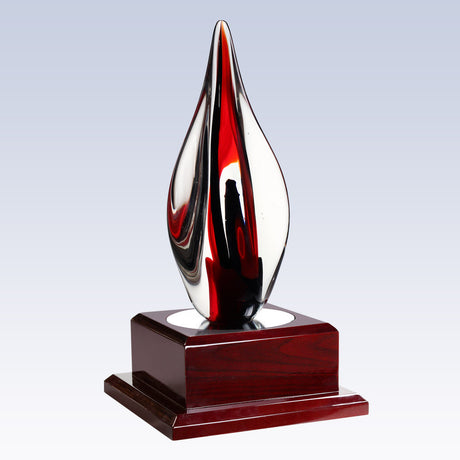 Red Contemporary W/ Rosewood Base premium recognition award