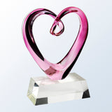 Compassionate Heart w/ Crystal Base premium recognition award