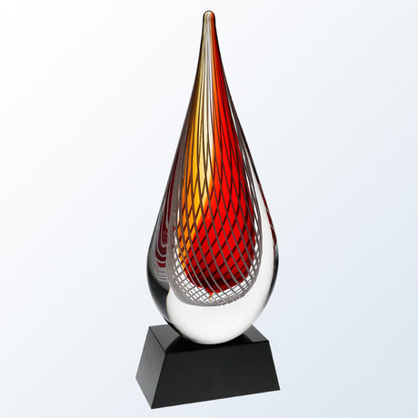 Red Swirl with black base premium recognition award