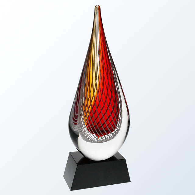 Red Swirl with black base premium recognition award