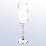 Gold Wedding Champagne Flute Set 9-1/2"H premium recognition award
