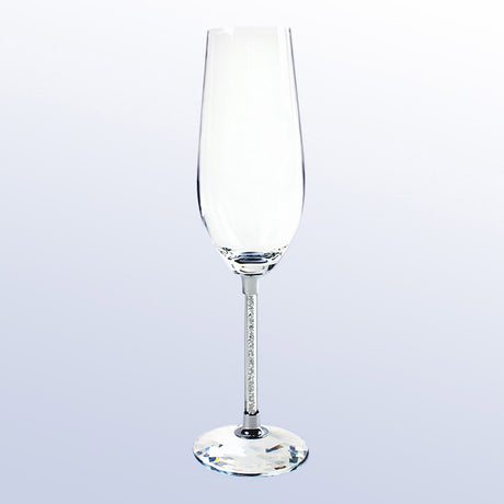 Silver Wedding Champagne Flute Set 9-1/2"H premium recognition award