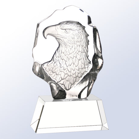Eagle Portrait with Clear base premium recognition award