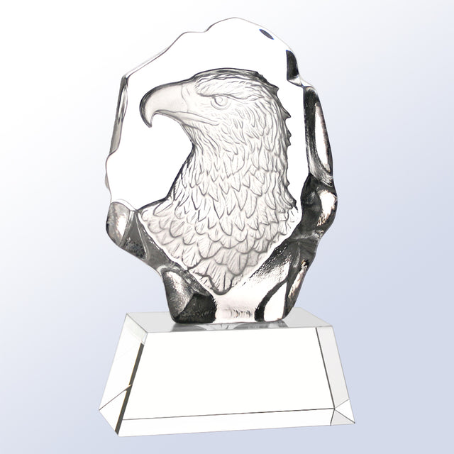 Eagle Portrait with Clear base premium recognition award