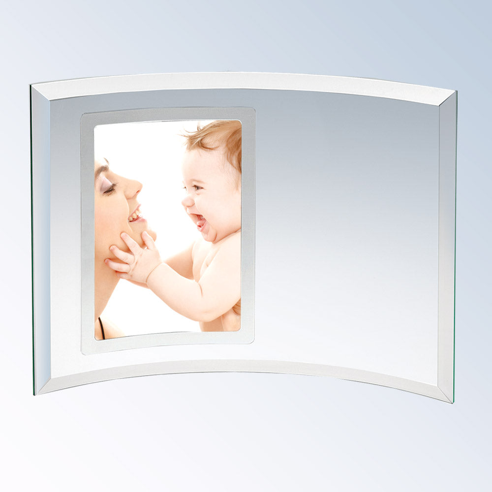 Curved Vertical Silver Photo Frame premium recognition award