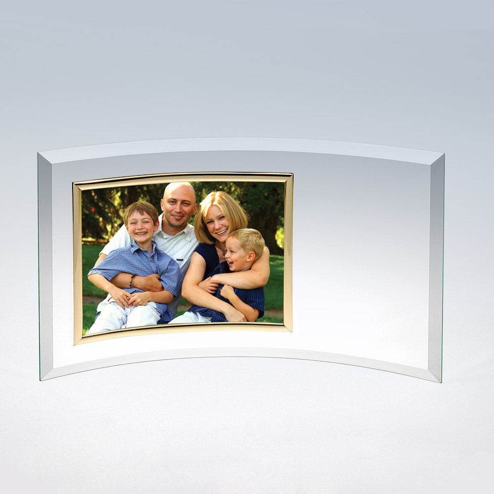 Curved Horizontal Gold Photo Frame premium recognition award