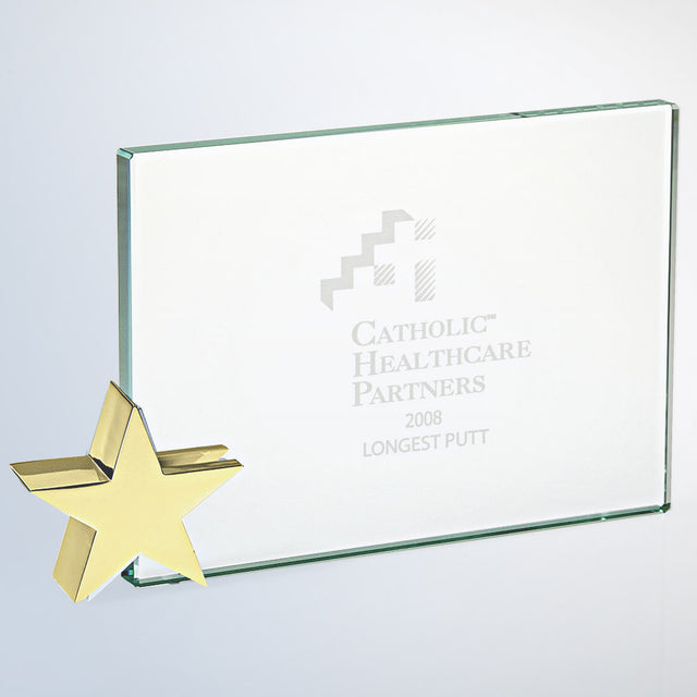 Achievement Award W/ Brass Star Holder premium recognition award