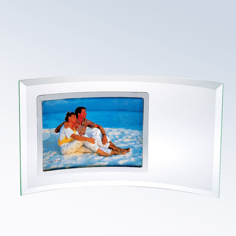 Curved Horizontal Silver Photo Frame premium recognition award
